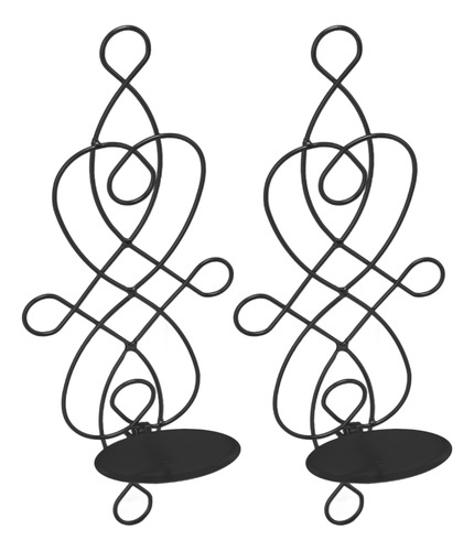 Portavelas De Pared De Hierro, 2 Juegos, Plegable