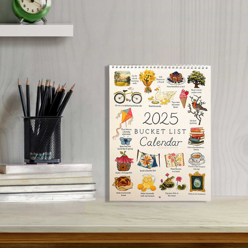 Calendario 2025 Con Lista De Deseos Para Hacer Que Cada