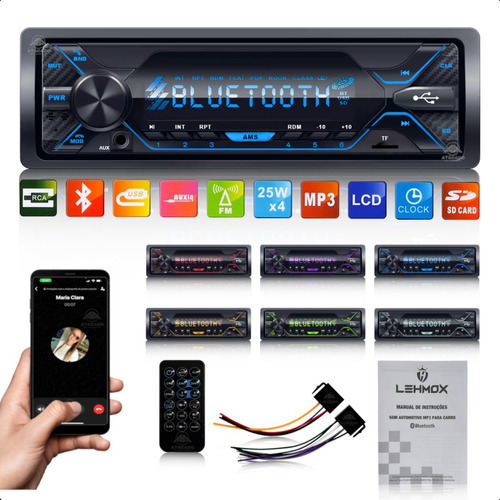 Radio Para Carro Automotivo Bluetooth Potente Melhor Q Pione