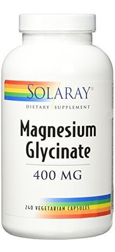 Glicinato De Magnesio 400 Mgsolaray- 240 Capsulas