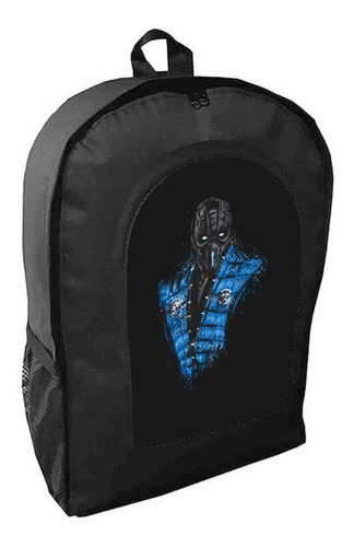 Mochila Negra Mortal Kombat Mortalkombat Adulto / Escolar B9