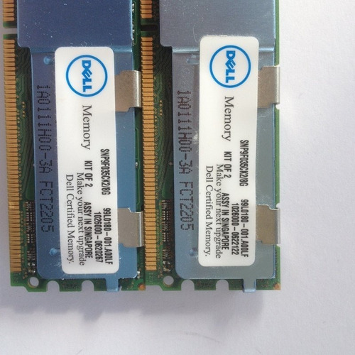 Imagem 2 de 4 de Memória Dell 8gb Snp9f035ck2/8g Poweredge 1900, 1950, 2900