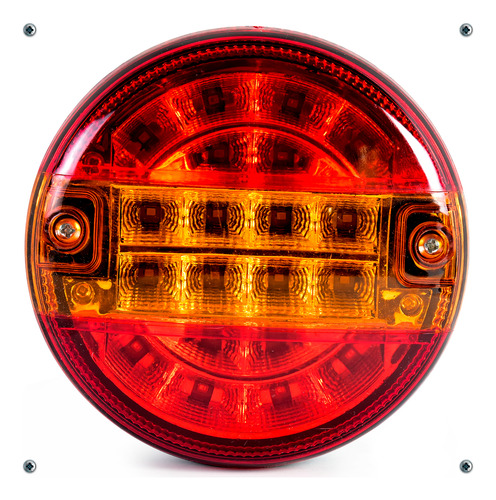 Plafón Redondo 20 Led Luz Direccional Trasera Camión 10pz