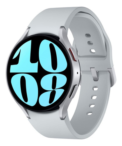 Smart Watch Reloj Samsung Galaxy Watch 6 44mm Gtia Oficial Color De La Caja Blanco Color De La Malla Silver Color Del Bisel Negro Diseño De La Malla Silicona