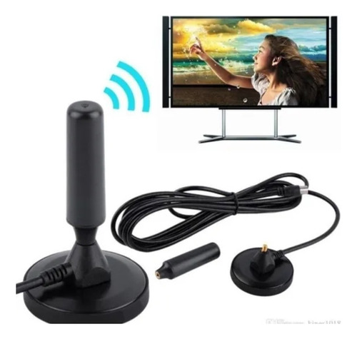 Antena Digital Interna Externa Tv Aberta Prova Agua + Cabo5m