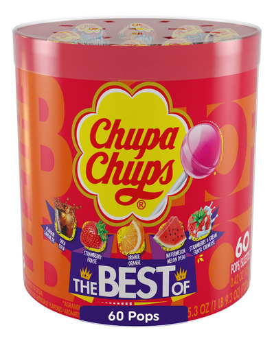 Chupa Chups Paletas De Caramelo 5 Sabores 60 Unidades