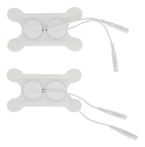 Sensamed - 2 Electrodos Parches Pads Garganta Disfagia TENS EMS Cola De Ratón Color Blanco