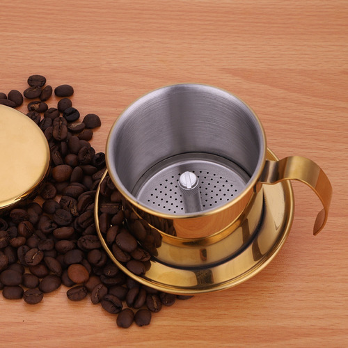 Cafetera De Goteo De Café Vietnamita Con Tasa Acero Inoxidab