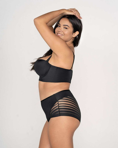 Imagen 5 de 7 de Panty Faja Control Moderado De Abdomen Y Bandas De Tul