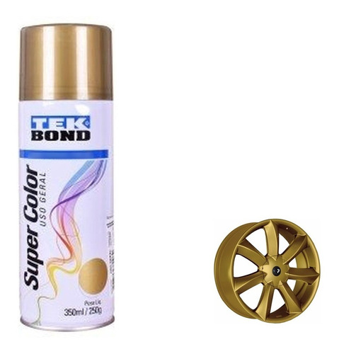 Tinta Spray Uso Geral Metais Madeira Artesanato Dourado