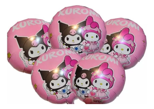 5 Globos Kuromi Y My Melody 18 Pulgadas Apto Aire O Helio