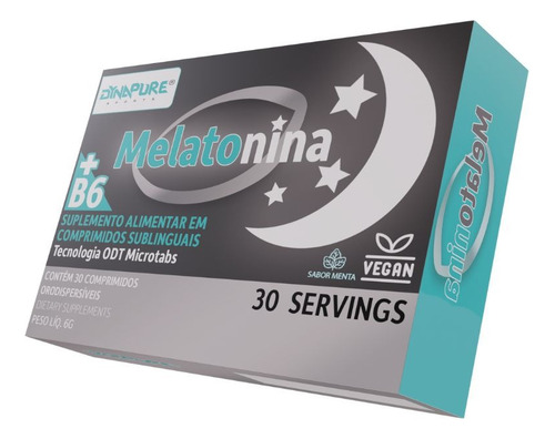 Melatonina Com Vitamina B6 30 Comp Sublinguais Dynapure