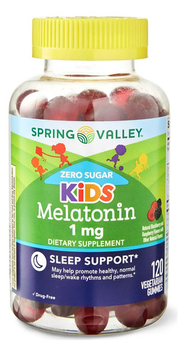 Spring Valley Kids Melatonina 120gomitas Niños 1mg Melatonin Sabor Moras