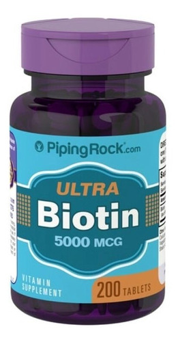Ultra Biotin  5000 Mcg * 200 Comp - Pipingrock