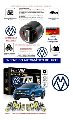 Euroswitch Sensor Automático Y Luces Led Interior Amarok