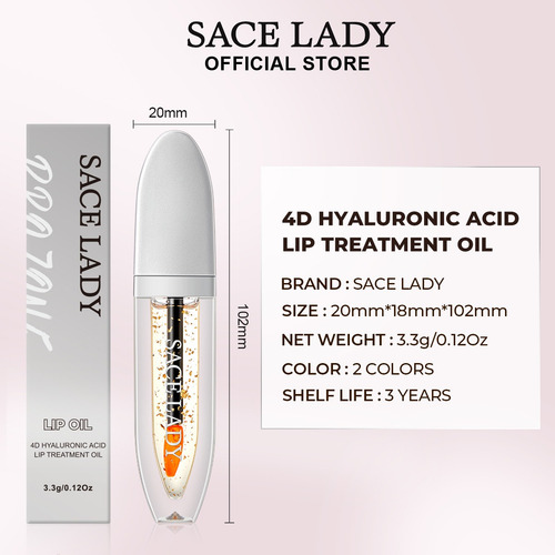 Sace Lady Aceite Labial Hidratante 4d Con Cambio De Color 04 Honey Glow