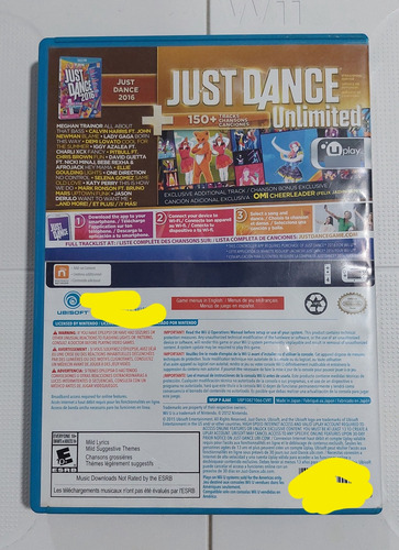 Just Dance Sisteen Nintendo Wii Ü Original Y De Uso (Usado)