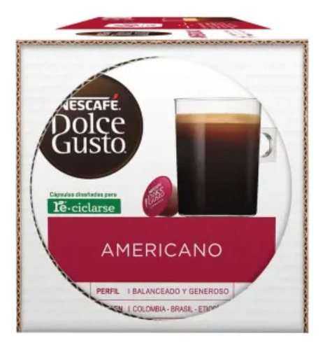 Cápsulas De Café Dolce Gusto Nescafé Americano 48 Pzas
