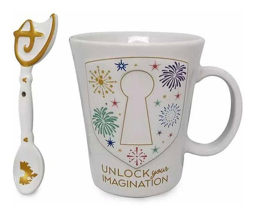 Taza Mug Imagination Mickey Con Cuchara Disney Store