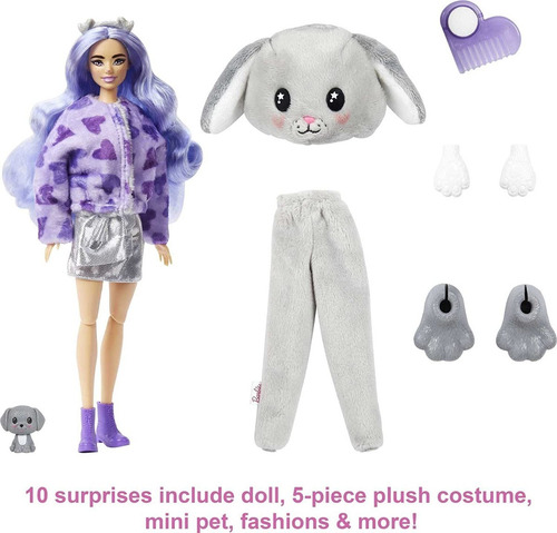 Imagem 2 de 8 de Barbie Cutie Reveal 2022 Lançamento Puppie Cachorro Roxo