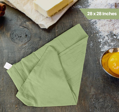 Panos De Cocina Utopia Kitchen Algodon Verde Pack 12 Un.