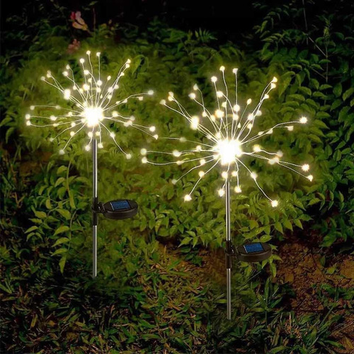 Imagen 3 de 7 de Estaca Luz Alambre Solar Para Jardin Fuego Artificial X 2uni
