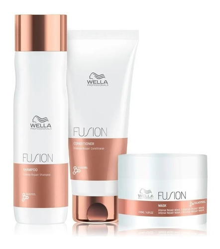 Wella Fusion Trio Shampoo 250ml + Cond.200ml + Mascara 150ml
