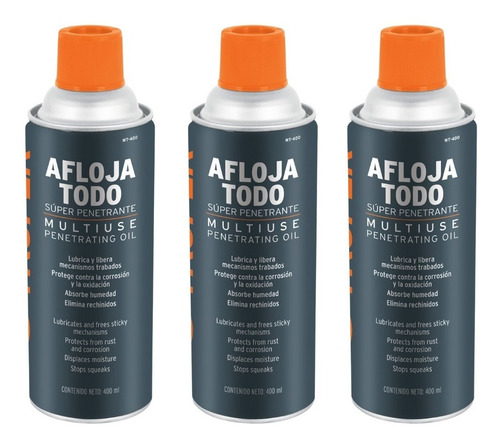 Lubricante En Aerosol Aflojatodo 400ml Truper 13471 (3 Pzs)