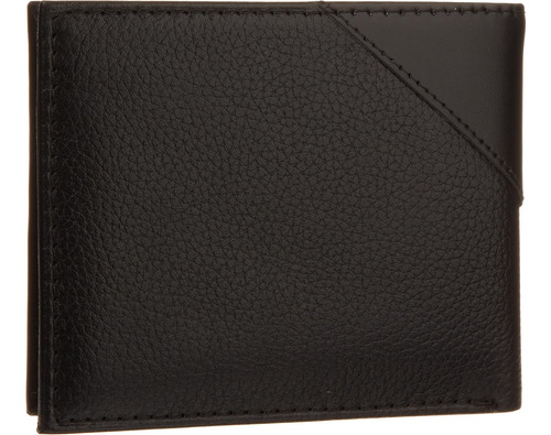 Guess Cartera Passcase De Cuero Para Hombre, Negro, Talla Ún