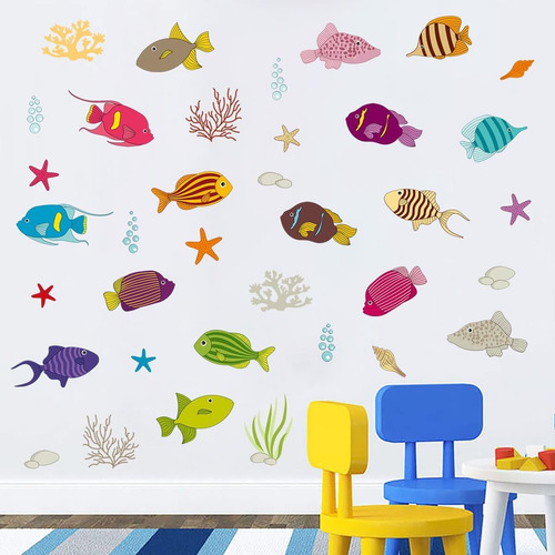 Woyinis Pegatinas De Pared De Dibujos Animados Bajo El Mar,
