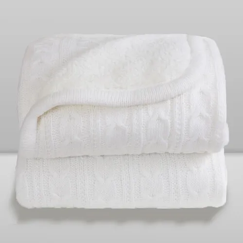 comprar Cobertor Donna Bebê 100x75 Cm Lã Marfim Com Sherpa