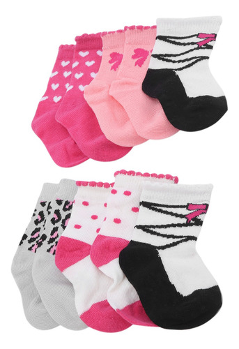 5 Pares De Algodón Multicolor Recién Nacido Bebé Bebé Niño N