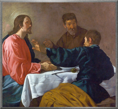 Cuadro La Cena En Emaús - Diego Velázquez - Aprox Año 1622