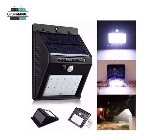 Foco Led Solar 20 Led Sensor Movimiento Exterior 4w Sl-20