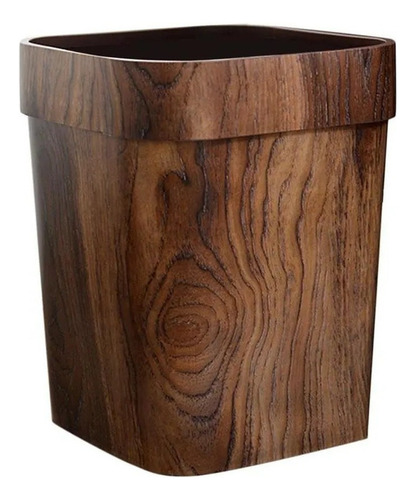 Papelera De Grano De Madera Mimético Retro Papelera