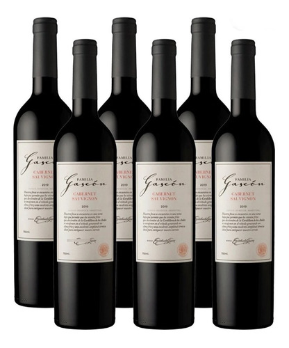 Caja X6 Vino Familia Gascón Cabernet Sauvignon 750ml