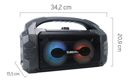 Caixa De Som Sumay Portátil Leve Sunbox C/ Bluetooth