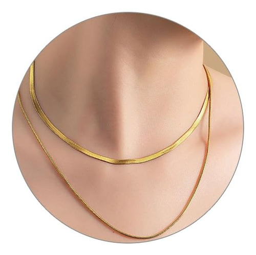 Collar De Oro Para Mujer Gargantilla De Oro De 18 Quilates C