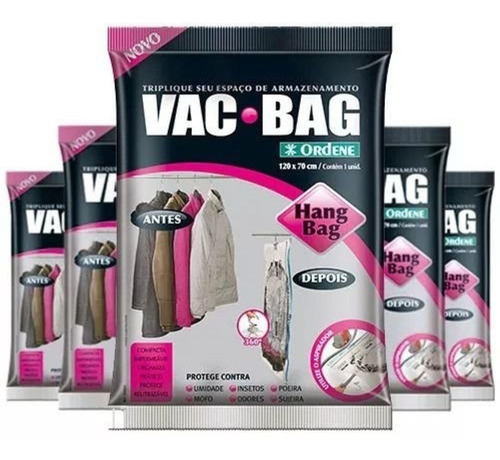 Bolsa Al Vacío Para Ropa Con Percha Hangbag Vac Bag