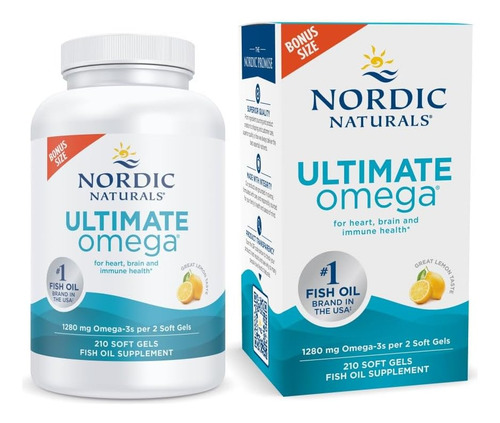 Nordic Naturals Ultimate Omega 1280 Mg, 210 Unidades, Sabor