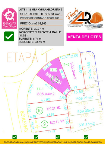 Venta De Lote Glorieta Ii Muy Cerca De Acceso Y De Las Amenidades Del Fraccionamiento Sobre Boulevard San Diego Con Proyecto Incluído En Fracc Rancho San Diego Ixtapan De La Sal Edomex