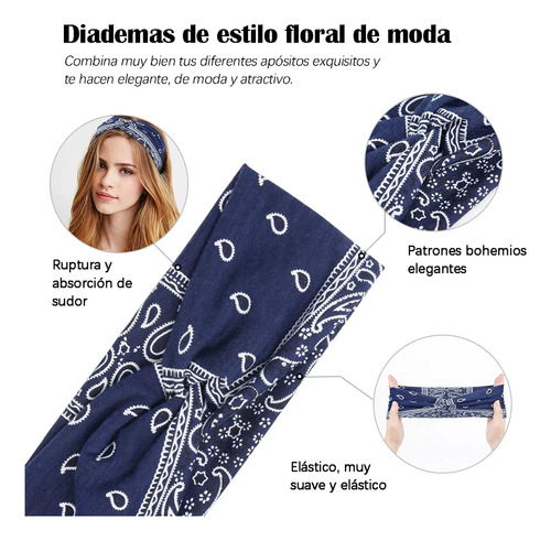 4pcs Bandas Para Cabello Cabeza Diademas Deportiva Elásticas