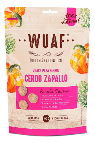 Snack Wuaf Cerdo Zapallo 100 Grs