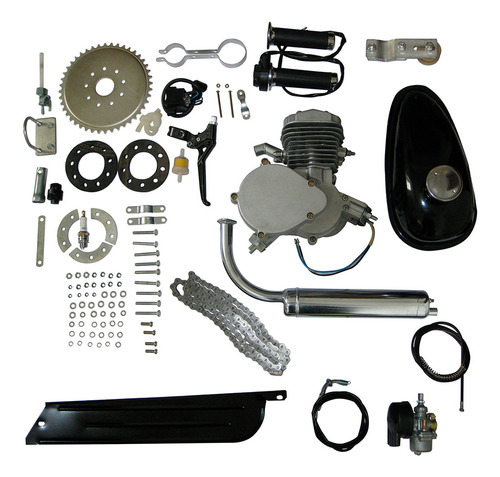 Kit Motor Gadnic Bicmot01 Motor 2 Tiempos 80cc Bicicleta 2t Color Gris