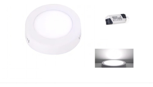 X5 Foco Panel Plafón Led 6w Sobrepuesto Redondo Luz Frio