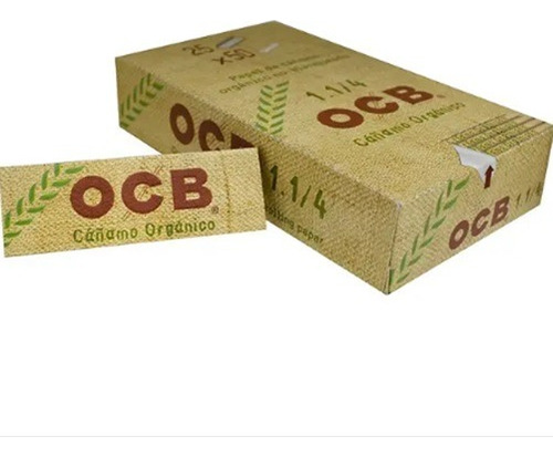 Ocb Organico 1 1/4  Caja 25 Libritos De 50 Papelillos