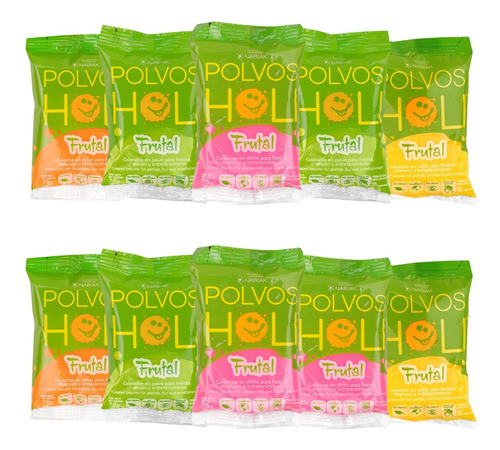 Polvos Holi Original Frutal 75gr Fiestas Paquete De 20