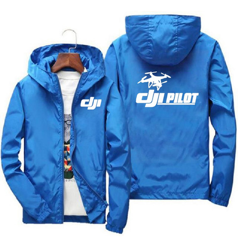 Cortavientos Dji Drone Pilot Casual Thwindbreaker Con Capuch