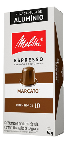 Café em Capsula Marcato 10und - Compatível Nespresso Melitta