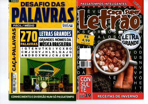 45 Caça Palavras Só Letra Grande Letrão - Sem Repetições
